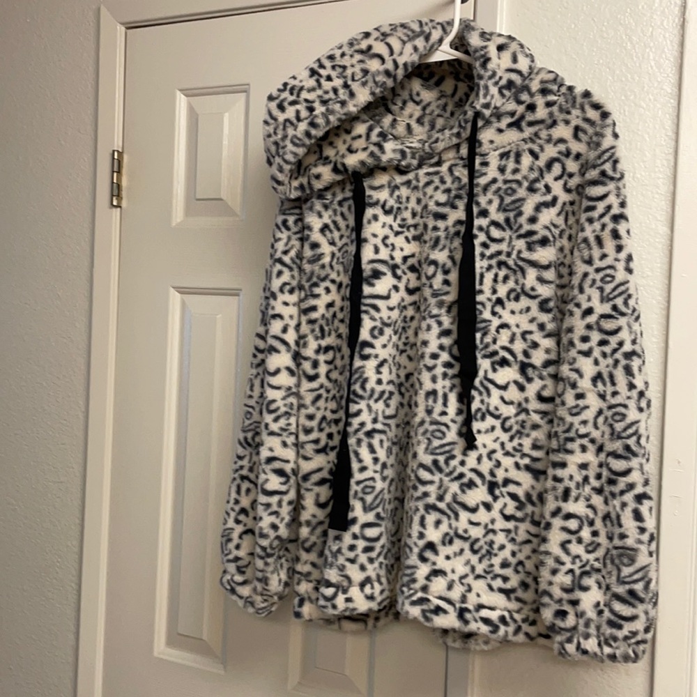 Soft animal print hoodie
